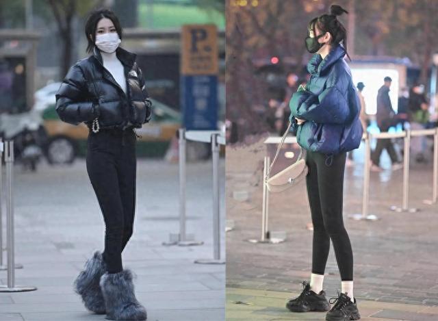 大阳城集团娱乐哈尔滨街头火了一种穿法叫作“面包服+瑜伽裤”时髦又显瘦(图1)